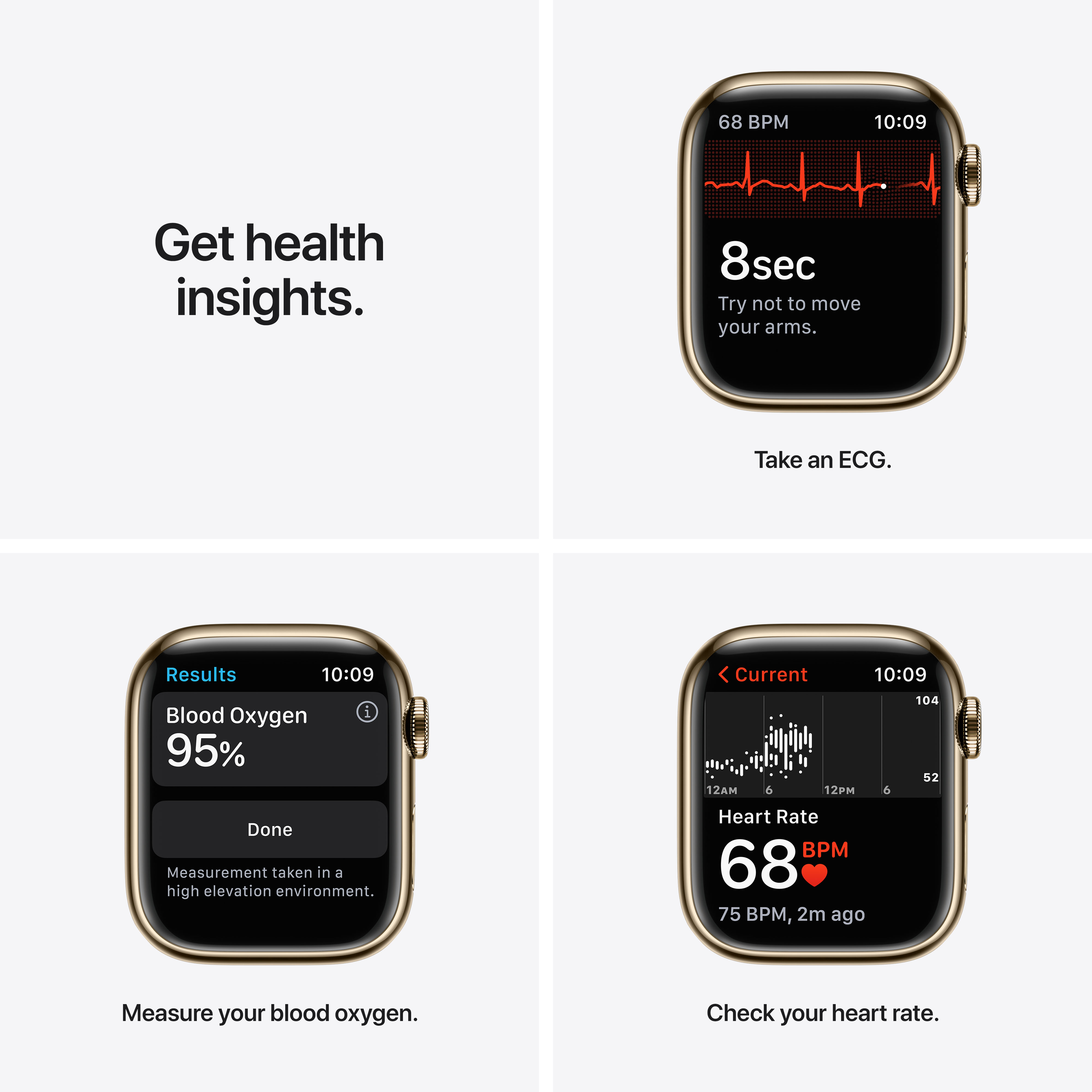 APPLE Watch Series 7 Cellular 41 mm goud roestvrij staal / goud Milanees bandje