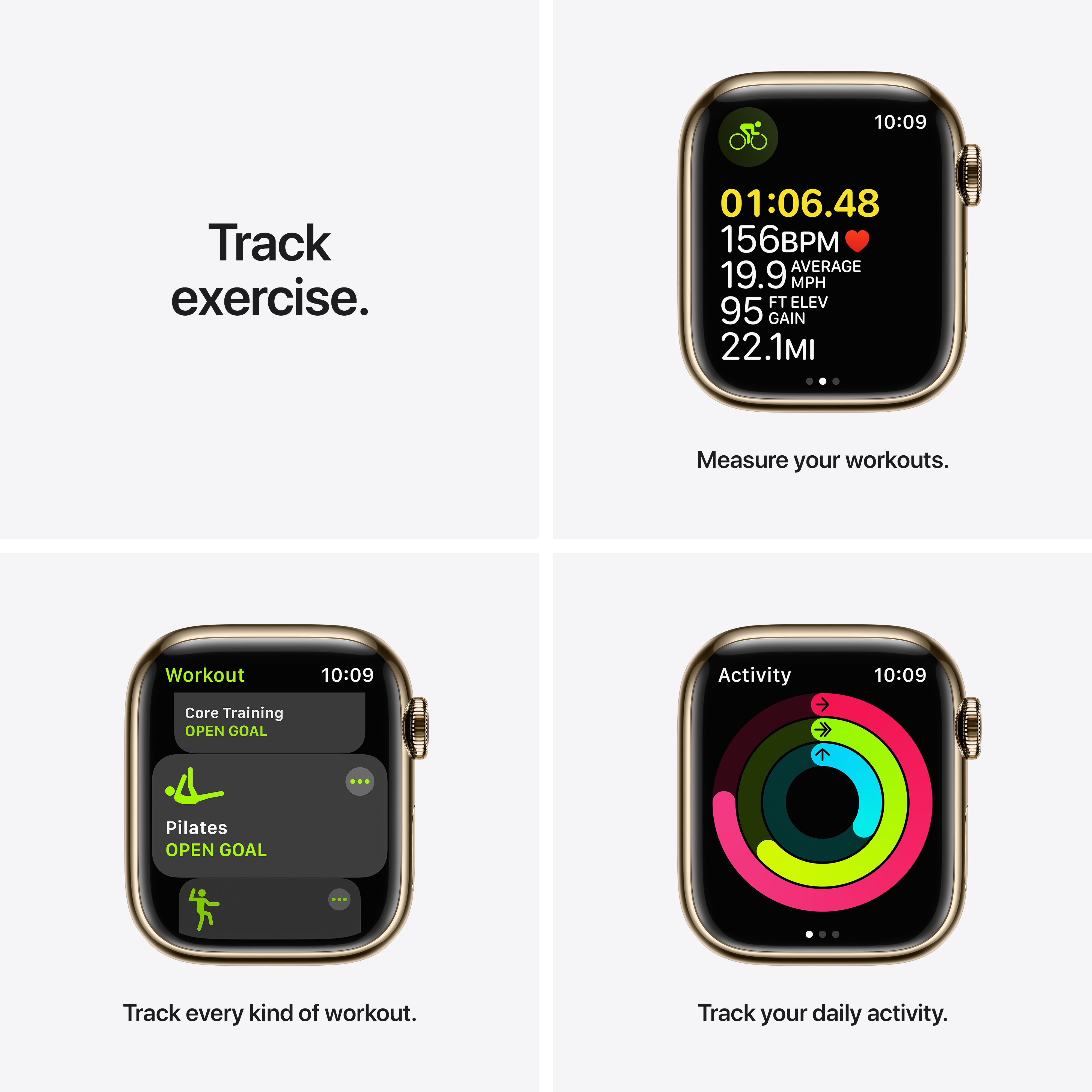 APPLE Watch Series 7 Cellular 41 mm goud roestvrij staal / goud Milanees bandje