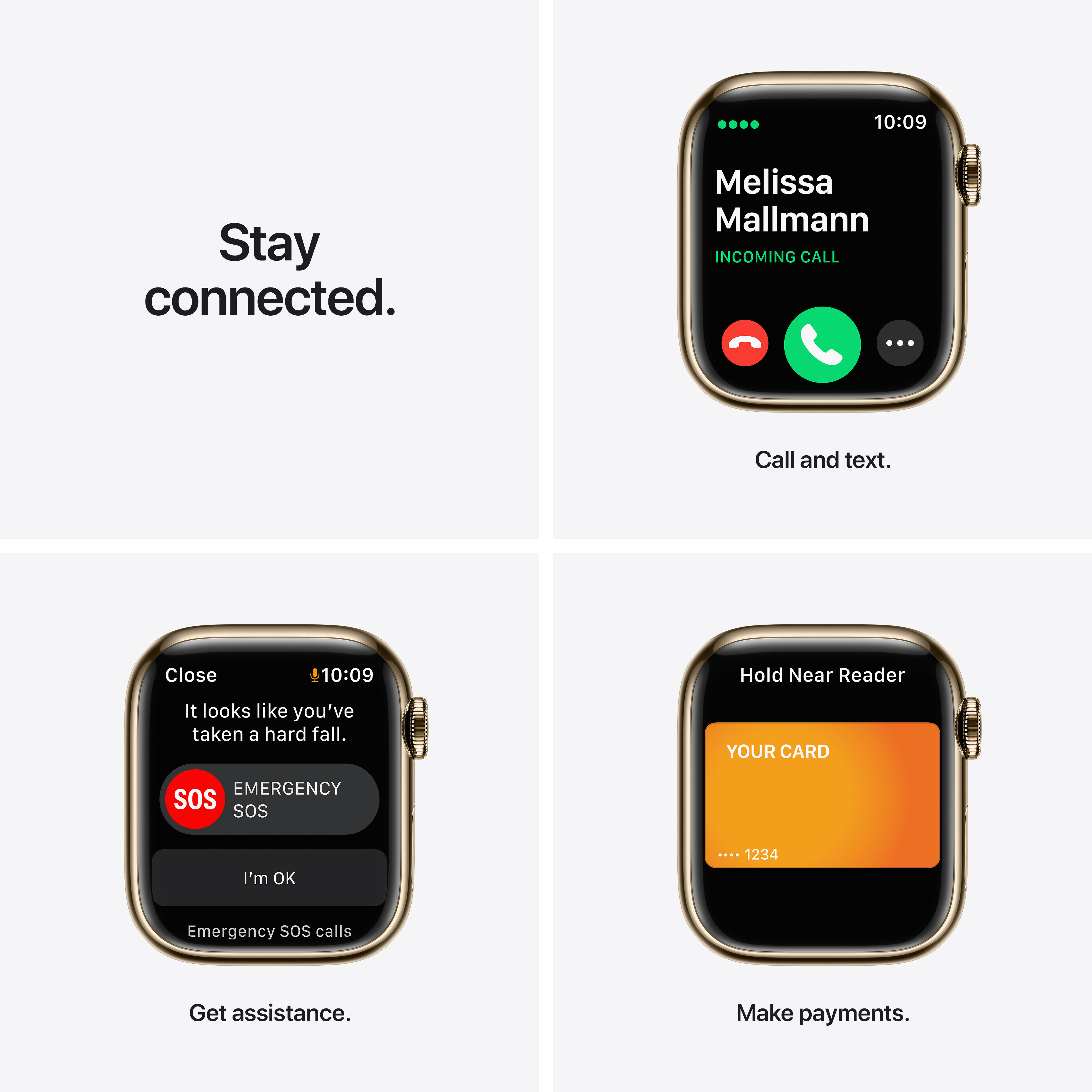 APPLE Watch Series 7 Cellular 41 mm goud roestvrij staal / goud Milanees bandje
