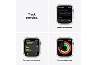 APPLE Watch Series 7 Nike+ Cellular 41 mm zilver aluminium / platinum/zwarte sportband