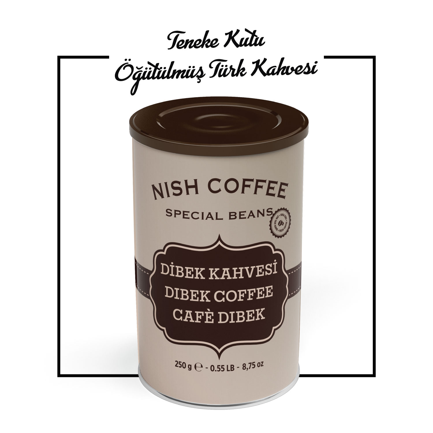 NISH 250g Dibek Kahvesi Teneke Kutu 