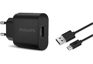 PHILIPS Charger AC-100-240V+1M Micro USB Şarj Cihazı Siyah