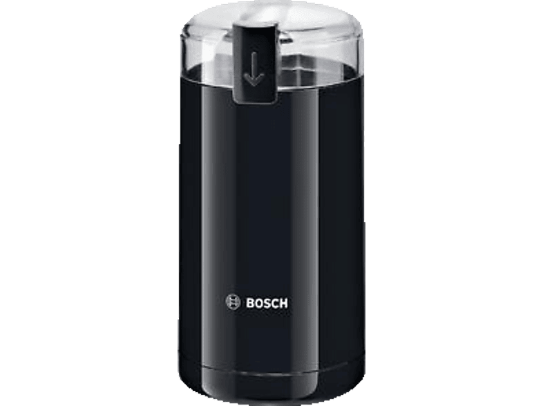 BOSCH TSM6A013B Kaffeemühle Schwarz Watt, Edelstahl-Mahlschale, 2-flügliges Edelstahl-Schlagmesser 180