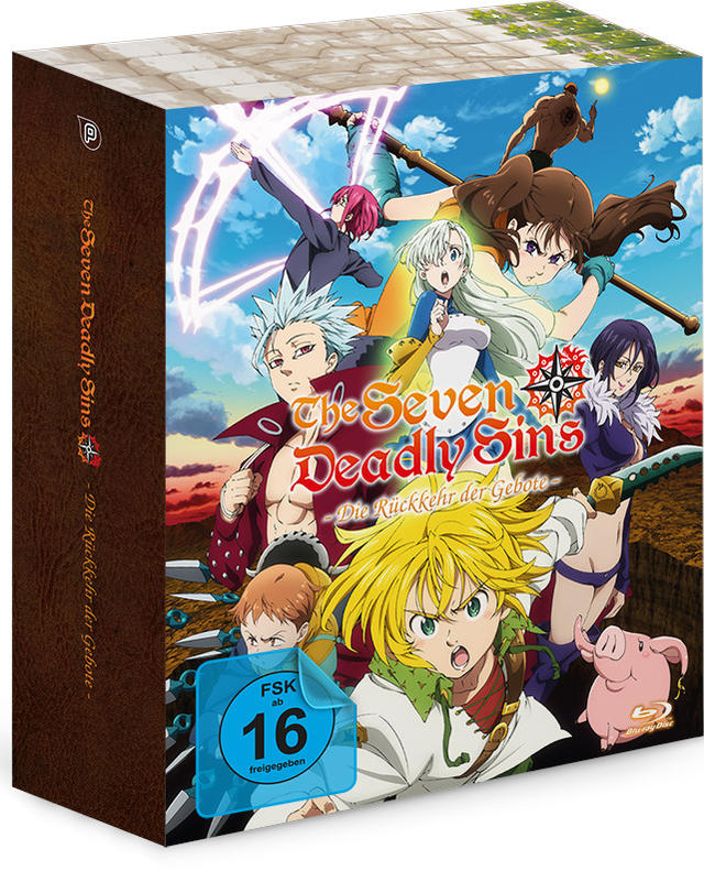 Box-Set der Anime-Serie 'The Seven Deadly Sins', mit mehreren Charakteren und Titeltext.