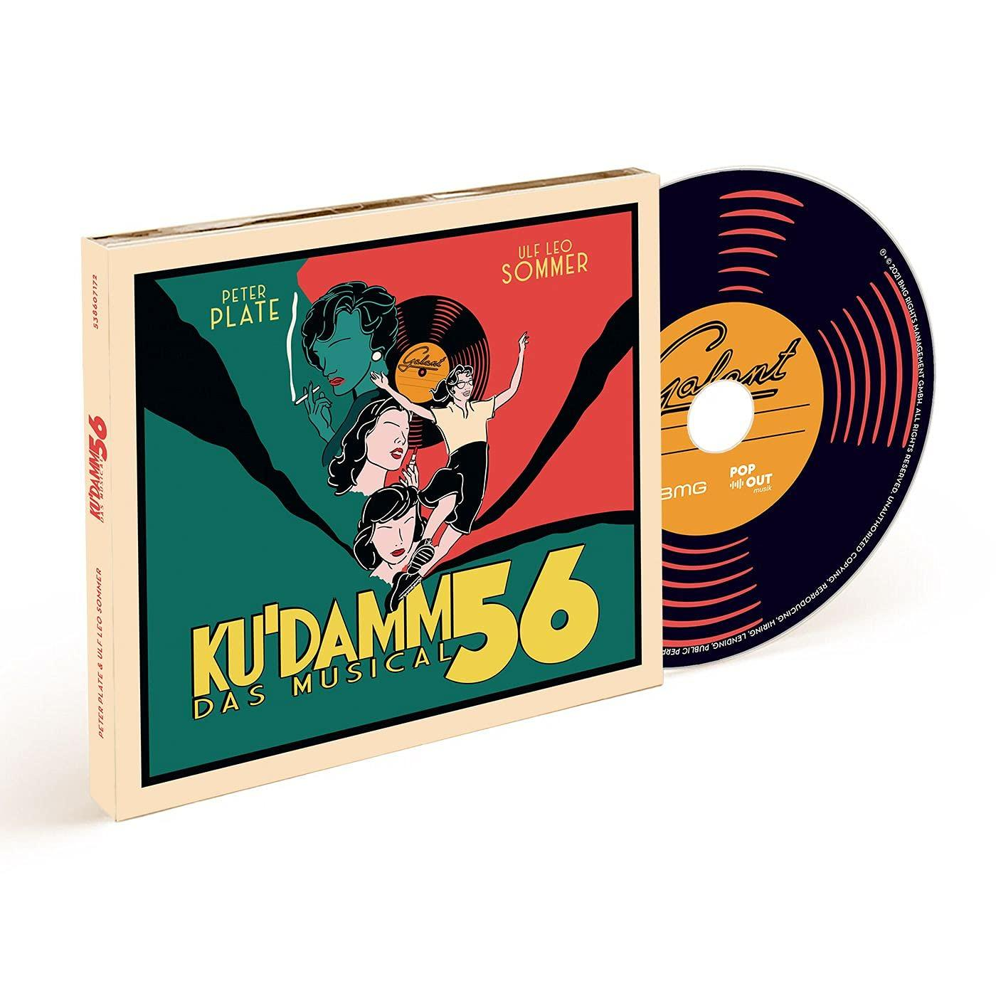 CD-Hülle und Disc für ein Musical namens „Ku'damm 56“. Enthält eine Illustration und Pop-out.