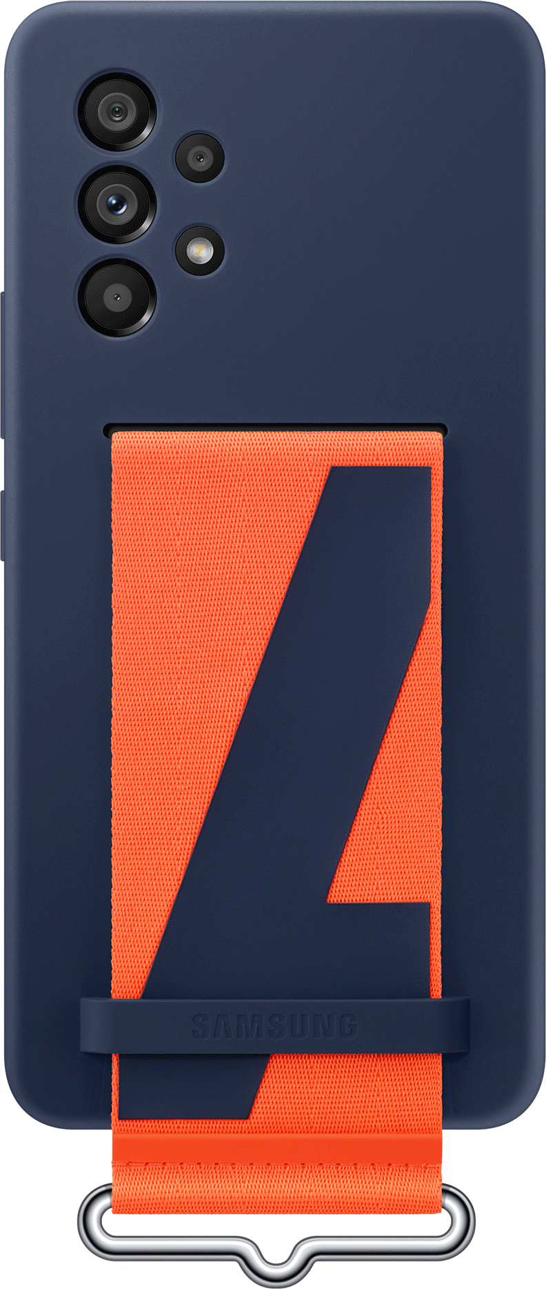 SAMSUNG A53 Silicone Cover with Strap Blauw
