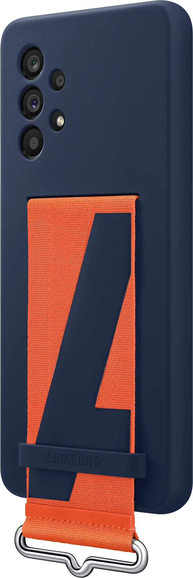 SAMSUNG A53 Silicone Cover with Strap Blauw
