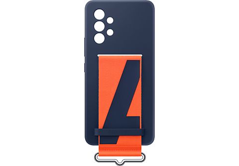 SAMSUNG A53 Silicone Cover with Strap Blauw