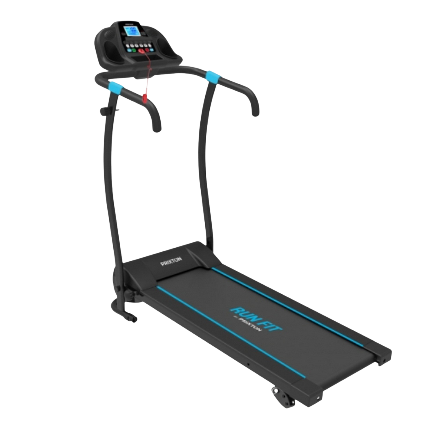 Cinta de correr - Prixton Run Fit RF100, Velocidad 10 Km/h, Potencia 1,35 CV, Peso Máx. 110 kg, Negro