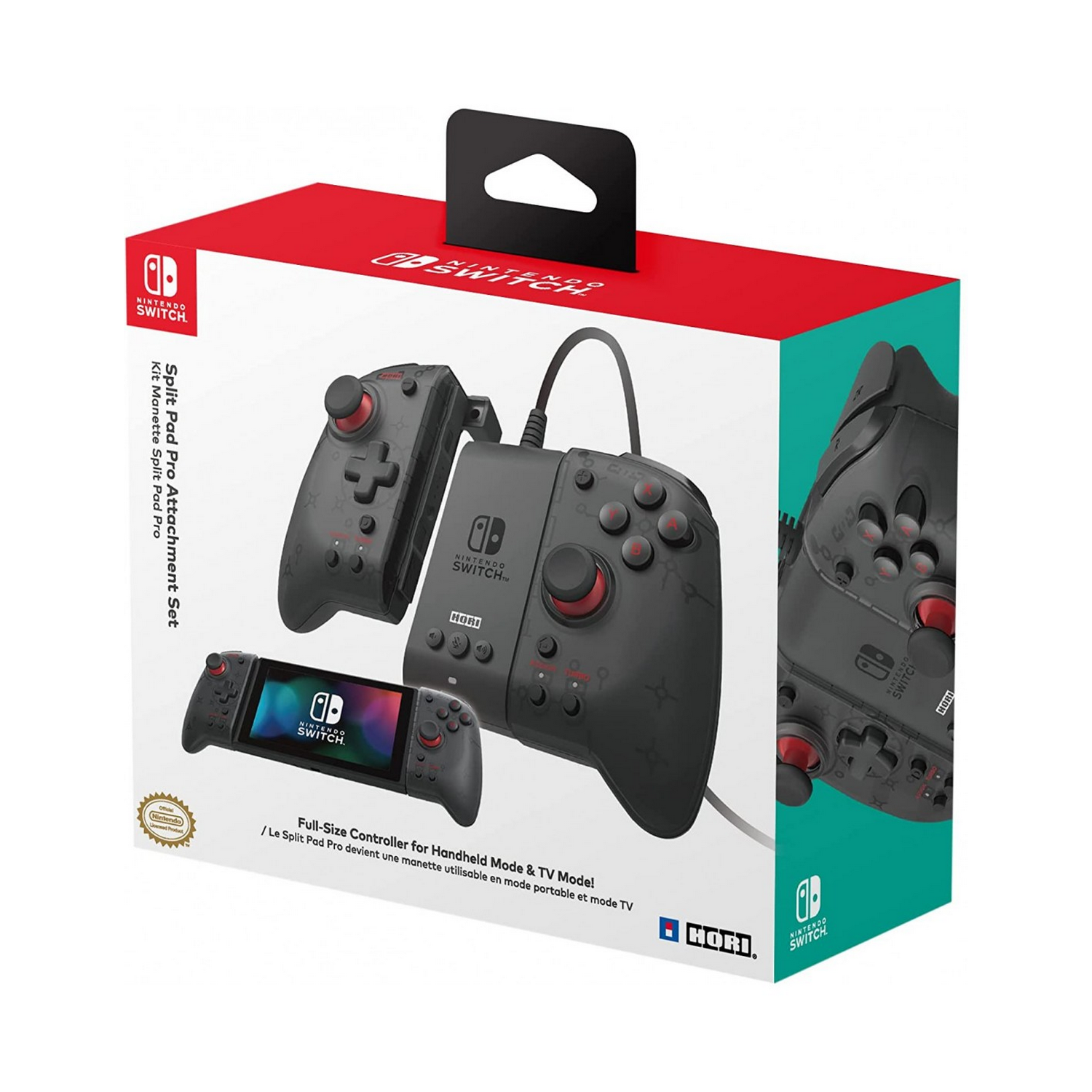Mando - Hori Split Pad Pro, Para Nintendo Switch, Soporte, Cable/ Inalámbrico, Negro