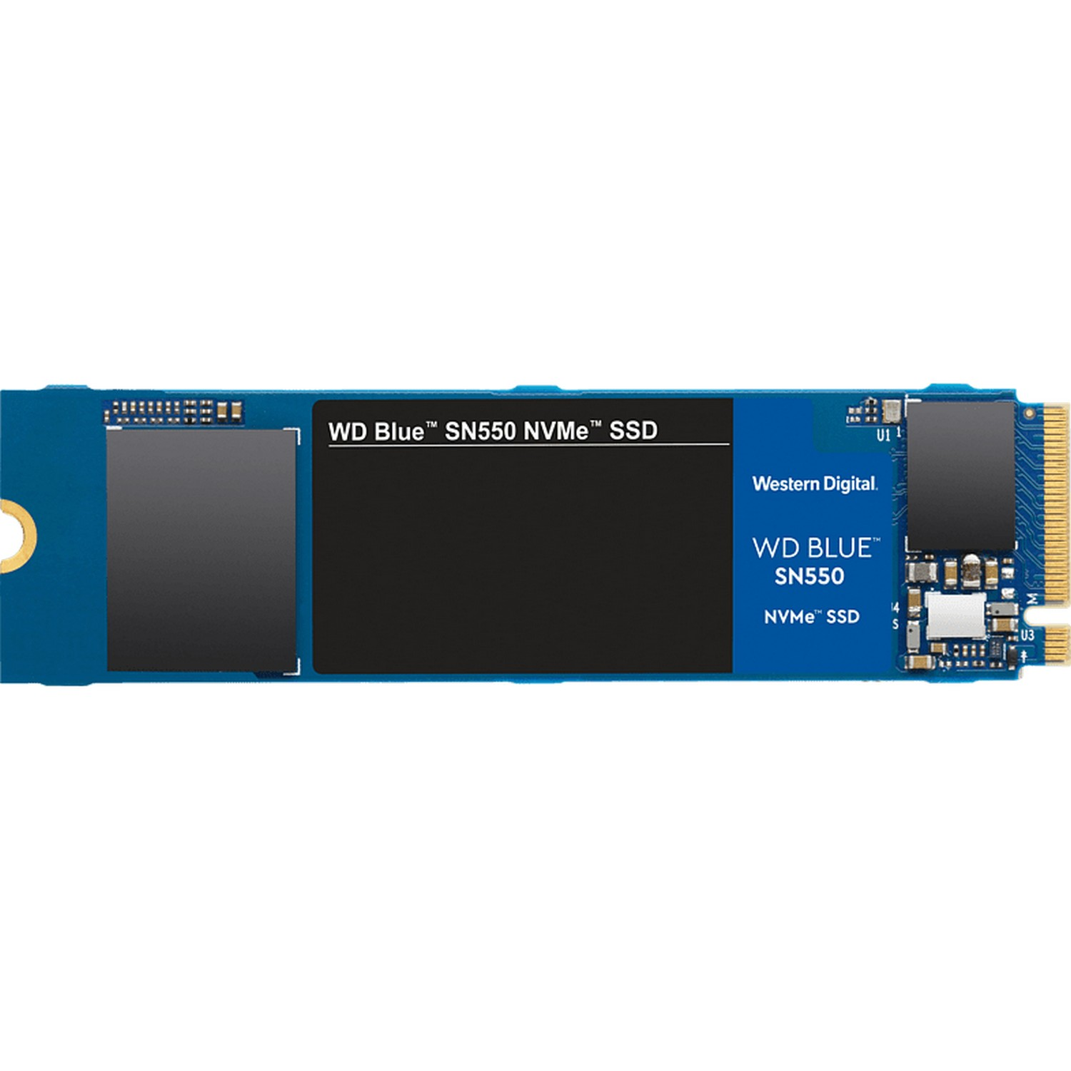 Disco duro SSD 250 GB - Western Digital Blue SN550 NVMe, Interno, 3D NAND, Lectura 2400 MB/s, Azul