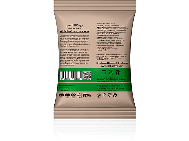 NISH Brazil 80g Filtre Kahve_1