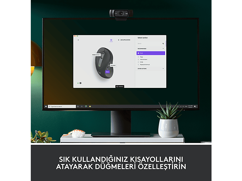 LOGITECH Signature M650 Büyük Boy Sol El Için Sessiz Kablosuz Mouse - Siyah_3