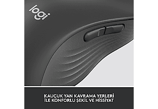 LOGITECH Signature M650 Büyük Boy Sol El Için Sessiz Kablosuz Mouse - Siyah_6