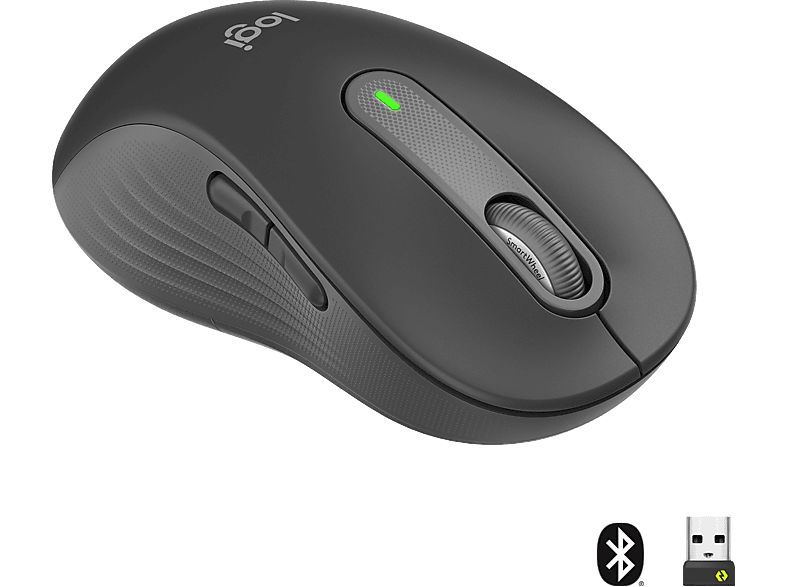 LOGITECH Signature M650 Büyük Boy Sol El Için Sessiz Kablosuz Mouse - Siyah