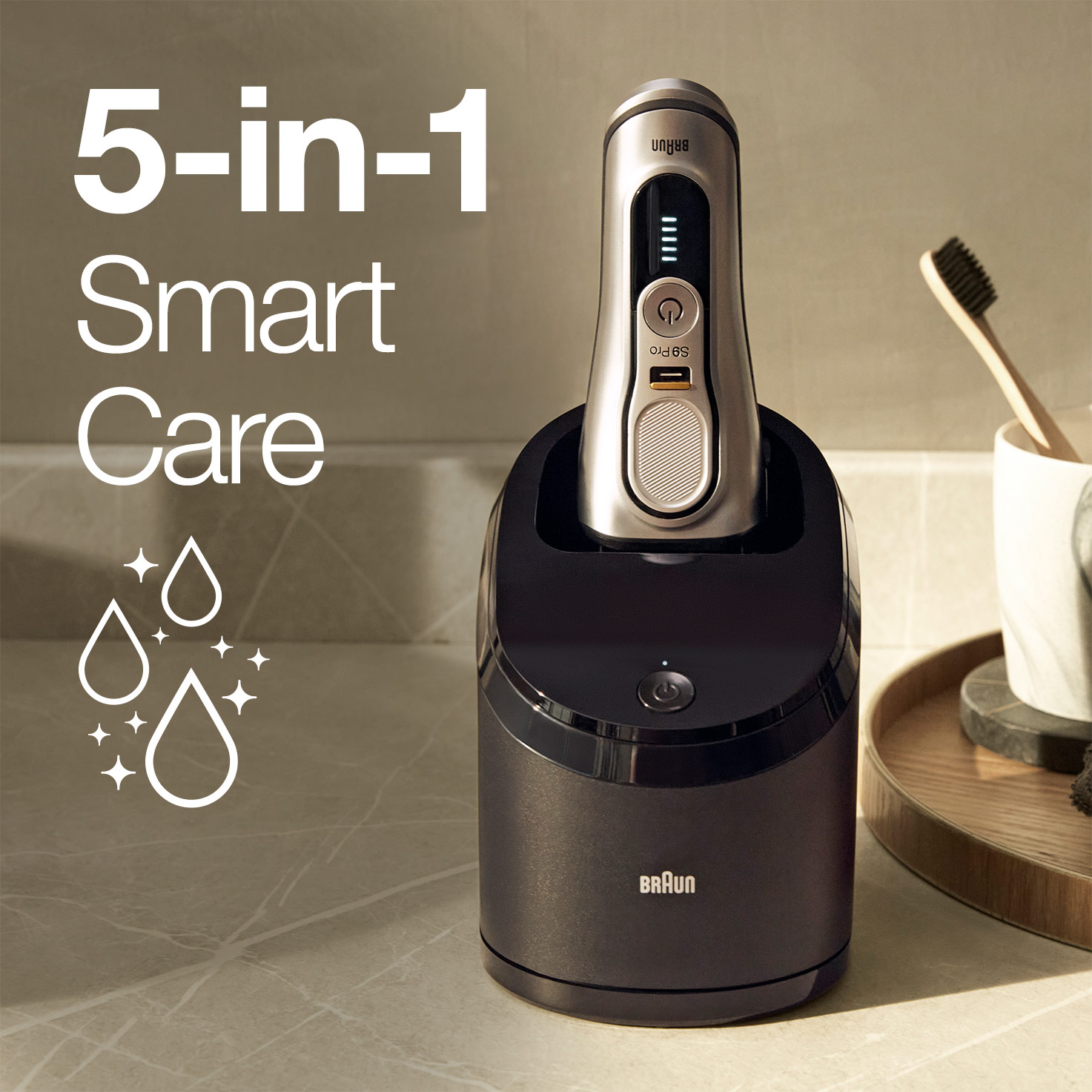 BRAUN Serie 9 Pro 9476 cc - Rasoio (Cromo)