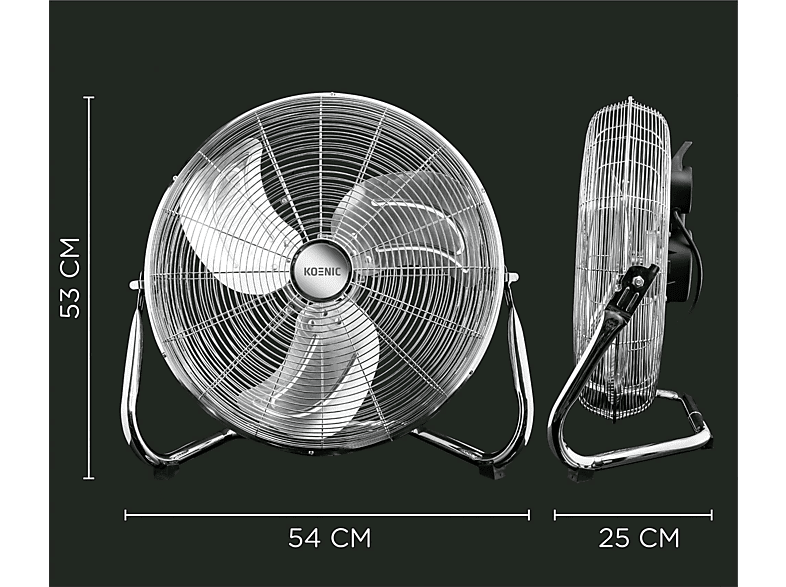 KOENIC KFF 45322 M Edelstahl (125 Windmaschine Watt)