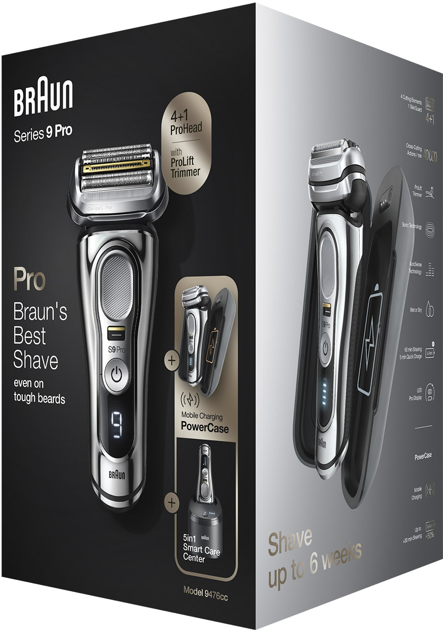 BRAUN Serie 9 Pro 9476 cc - Rasoio (Cromo)