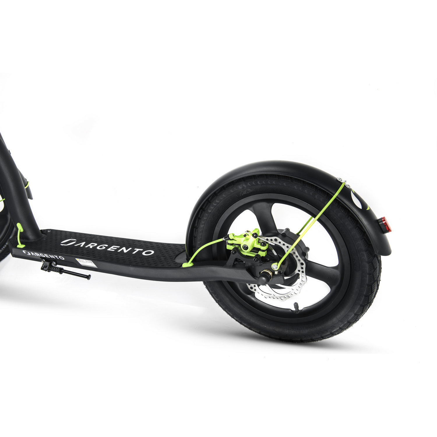 Patinete eléctrico - Argento Bike Active, 20/16", 420 W, Frenado por disco, 25 km/h, Autonomía 35 km, Verde y Negro