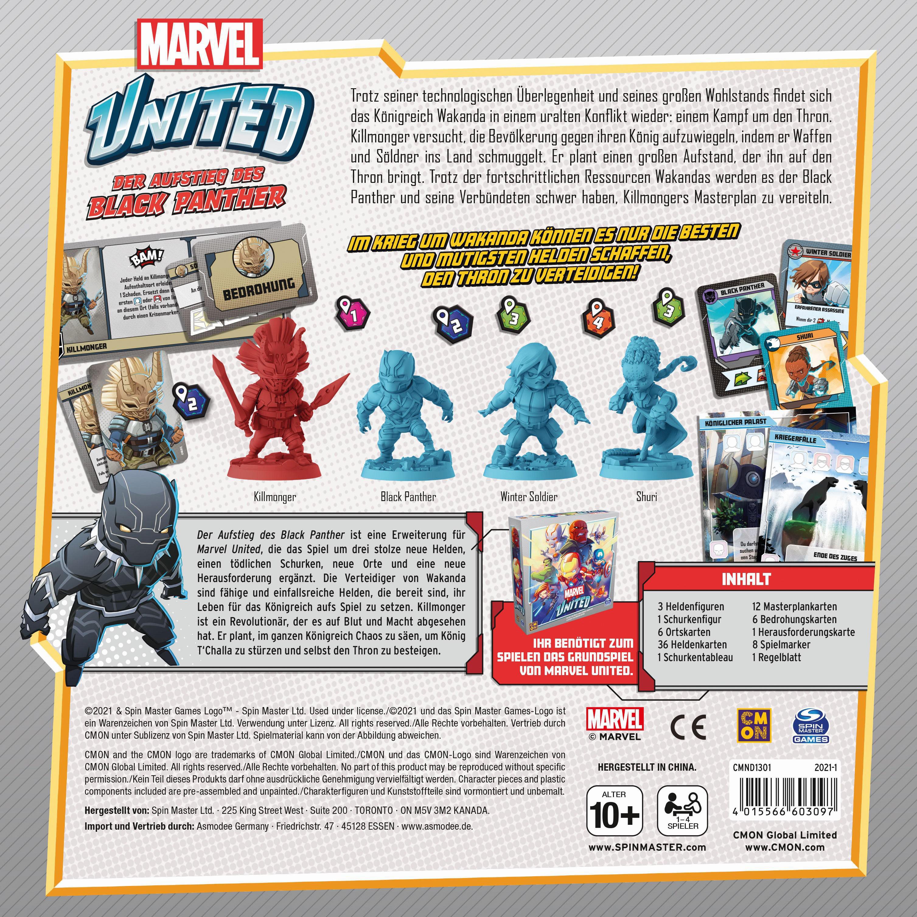 CMON Marvel United - Der Aufstieg des Black Panther Brettspiel Mehrfarbig