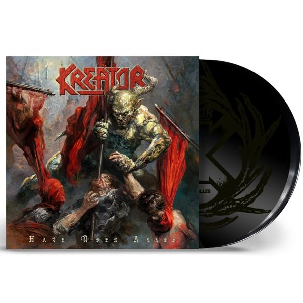 Albumborító démon-szerű figurával, két másik figurával és a 'Kreator' szóval.
