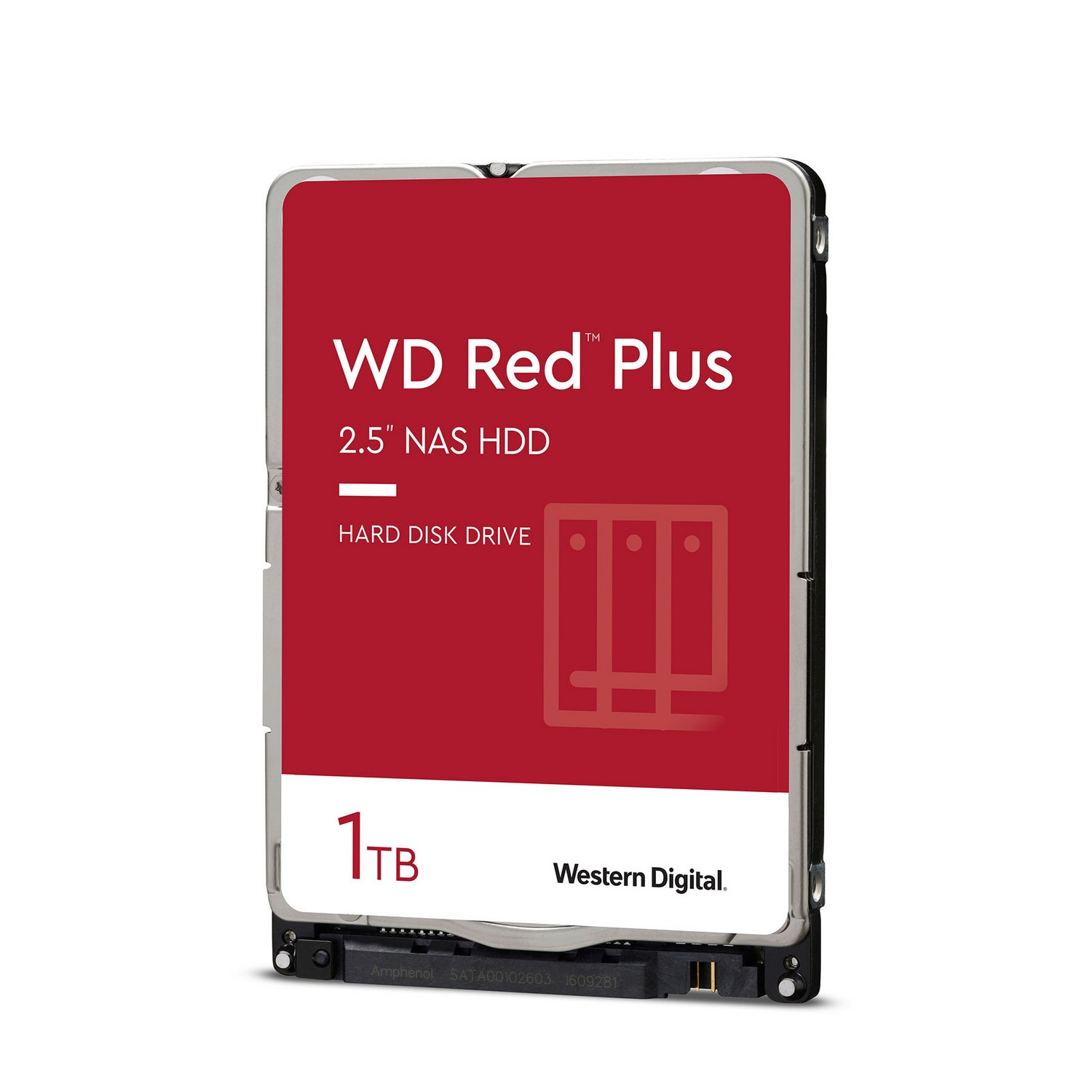 Disco duro 1 TB - Western Digital WD Red NAS Plus Hard Drive, 2.5", SATA III, 16 MB, Interno, 5400 rpm, Rojo