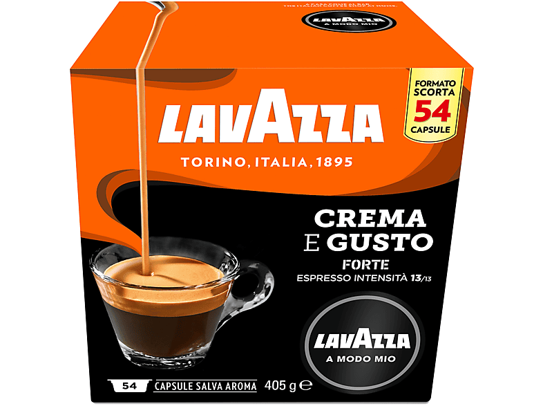 Lavazza Caffè in capsule Gusto Forte 54 Caps, Lavazza A modo mio, 0,405 kg