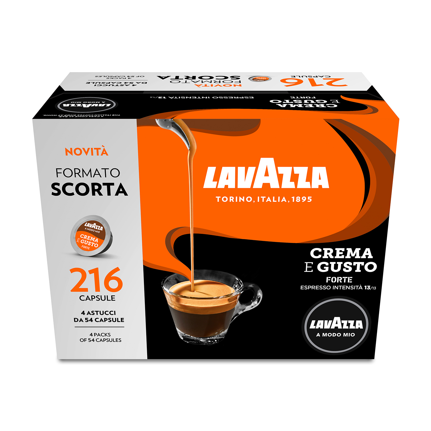 Lavazza Capsule Lavazza Caffè Crema e Gusto Forte Crema&Gusto Forte 216Caps, 1,62 kg