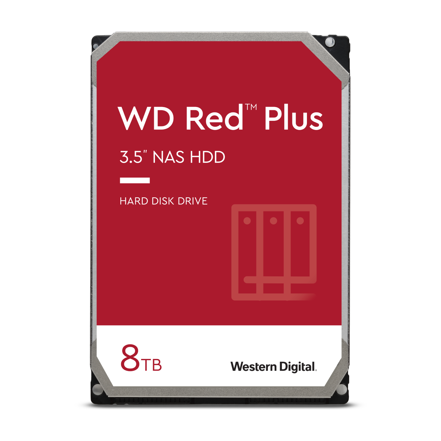 Disco duro 8 TB - Western Digital WD Red NAS Plus Hard Drive, 3.5", SATA III, 256 MB, Interno, 7200 rpm, Rojo
