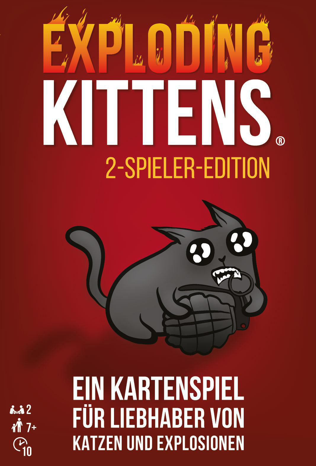 2-Spieler-Ed. Kartenspiel EXPLODING Kittens Exploding Mehrfarbig EINZEL KITTENS