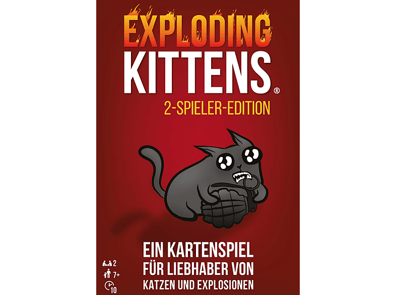 Exploding Mehrfarbig Kartenspiel EXPLODING Kittens 2-Spieler-Ed. EINZEL KITTENS