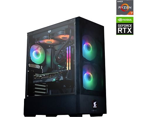 PC gaming - PC Clon PB B550M, AMD Ryzen™ 7 3800X, 16 GB RAM, 1 TB SSD, GeForce RTX™ 3070, Ubuntu, Negro