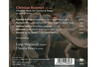 Luigi Magistrelli - Claudia Bracco - RUMMEL: CHAMBER MUSIC FOR CLARINET And PIANO  - (CD)