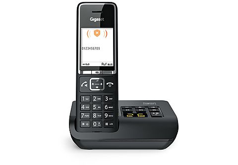 GIGASET COMFORT 550A Schnurloses Telefon mit Anrufbeantworter Schnurloses  Telefon mit Anrufbeantworter in Black/Chrome (Mobilteile: 1) kaufen | SATURN