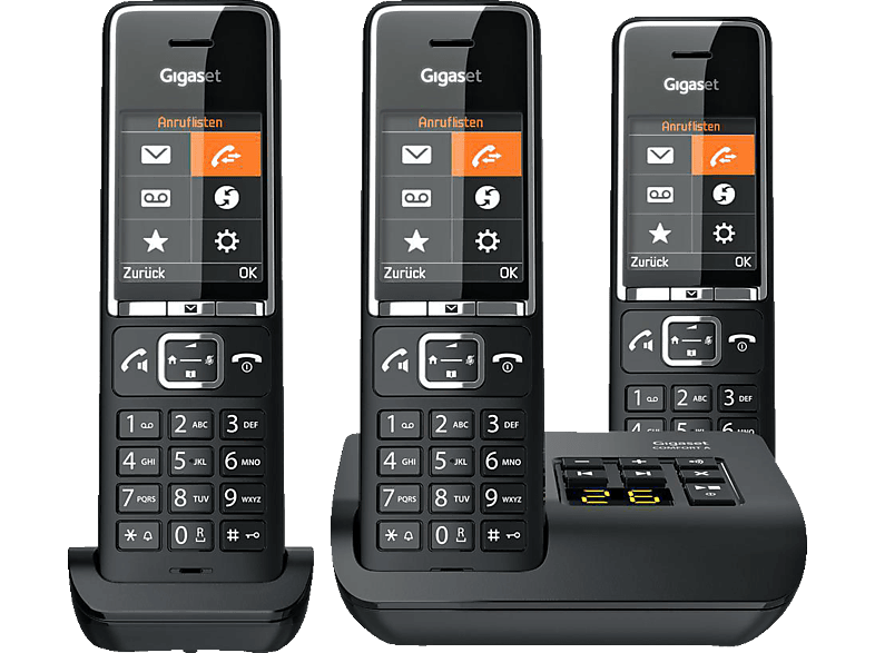 GIGASET COMFORT 550A kaufen Schnurloses SATURN Black Telefon Chrome Schnurloses Trio Telefon (Mobilteile: 3) in 