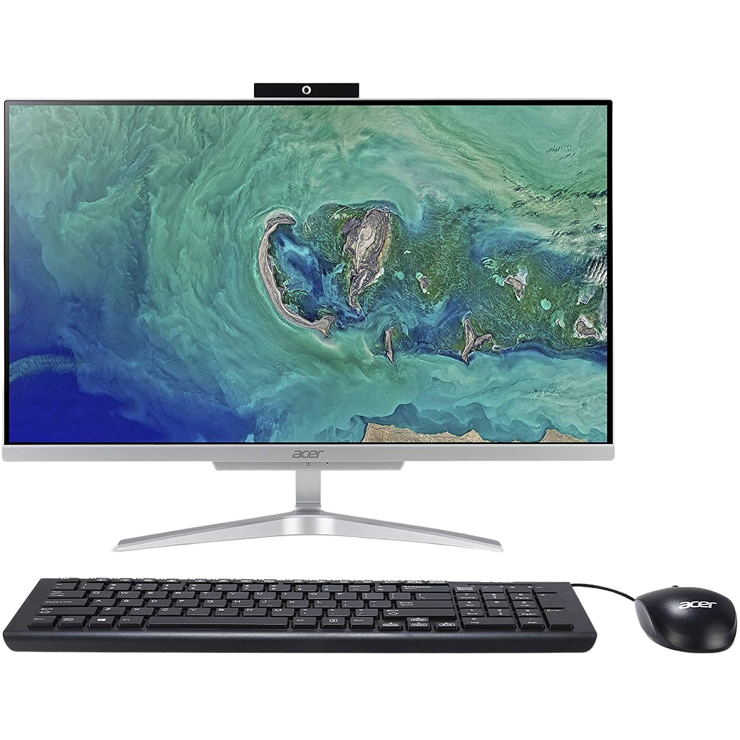 All in One - Acer AC24-865, 23.8" FHD, Intel® Core™ i3-8130U, 8GB RAM, 256GB SSD, UHD Graphics 620, W10, Plata