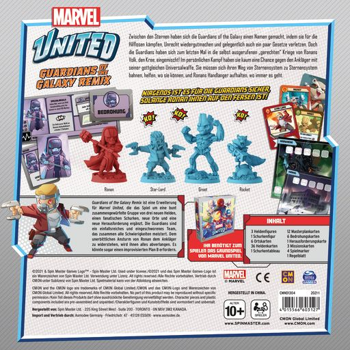 CMON Marvel United - Guardians of the Galaxy Remix Brettspiel Mehrfarbig