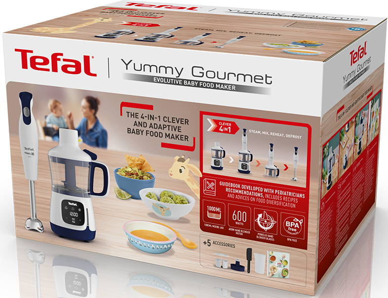 TEFAL HB55W430 Yummy Gourmet Smart pároló botmixerrel