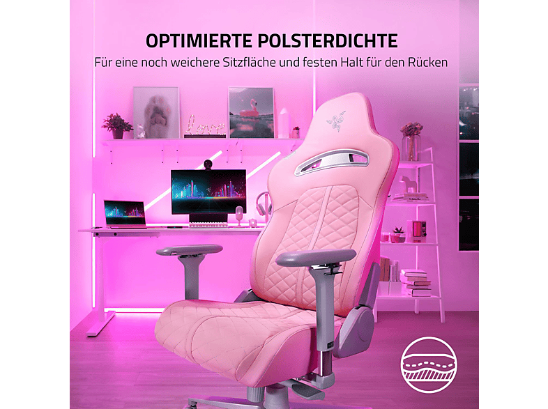 Thumbnail - RAZER ENKI Gaming Stuhl, Quartz / Pink