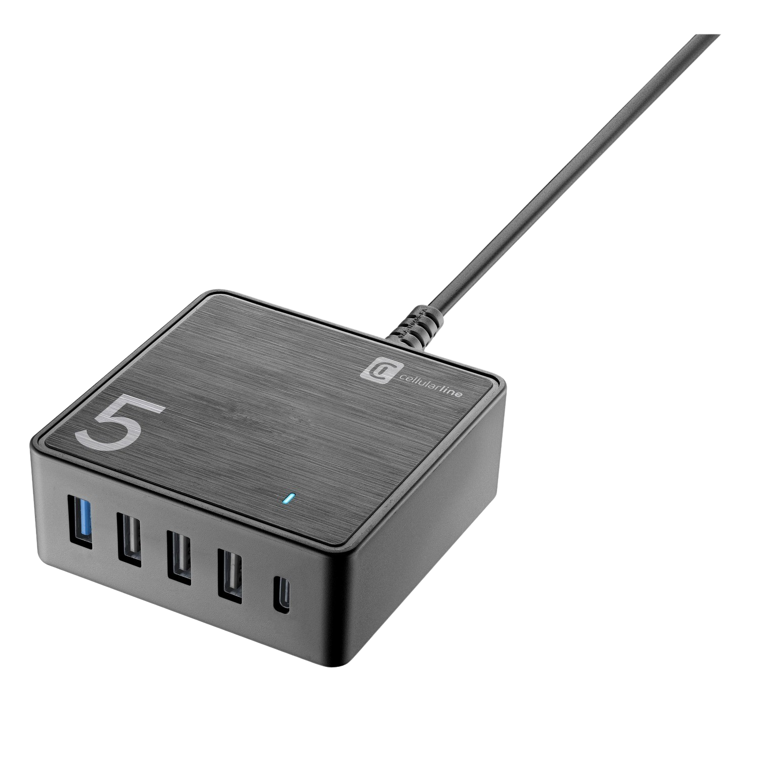 Hub Cellular Line chusb5home60wk para macbook iphonesamsunghuaweixiaomi 5 puertos usbca