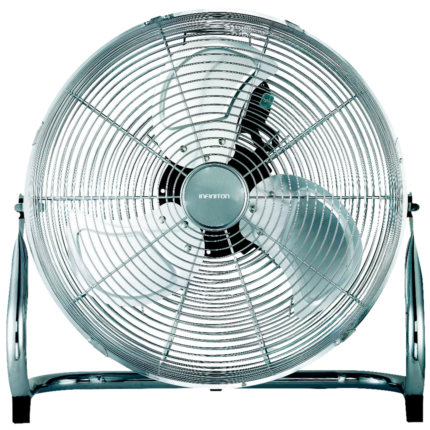 Ventilador industrial - Infiniton IF-18PS, 40 cm, 3 aspas, 3 niveles, Oscilación 90º, 100W, Plata