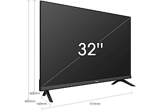 TV LED 32" - Hisense 32A4BG, HD+, MediaTek MT9602, Smart TV, Audio DTS Virtual X, Dolby Audio, Negro