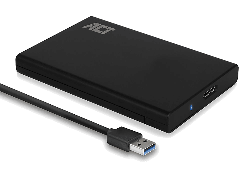 ACT külső HDD/SSD ház 2,5", USB 3.2, fekete (AC1215)