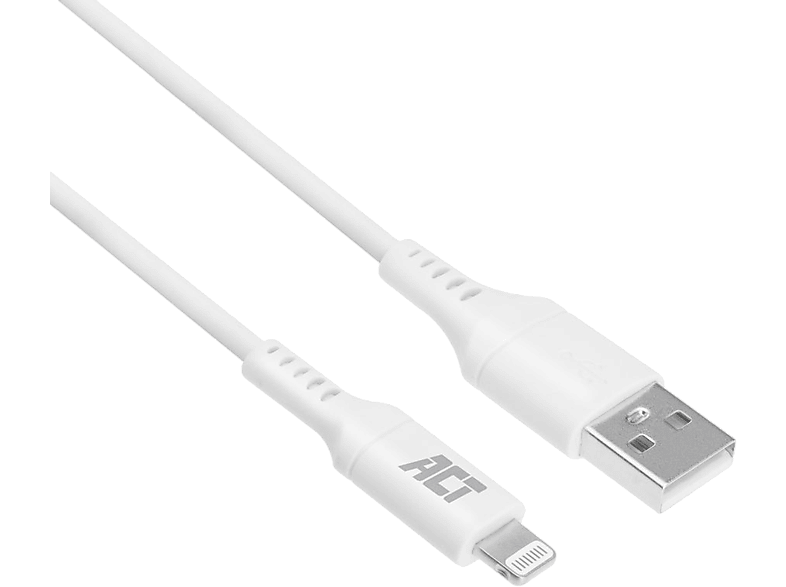 ACT USB-Lightning adatkábel, 1 méter, fehér (AC3011)