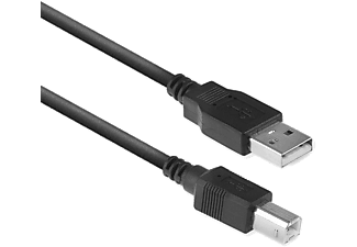 ACT USB 2.0 - USB B kábel, 480 Mbps, 1 méter, fekete (AC3030)