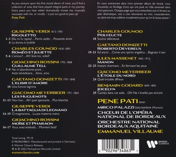 Eine gedruckte Seite mit Liedtexten und Credits für ein Musikalbum.