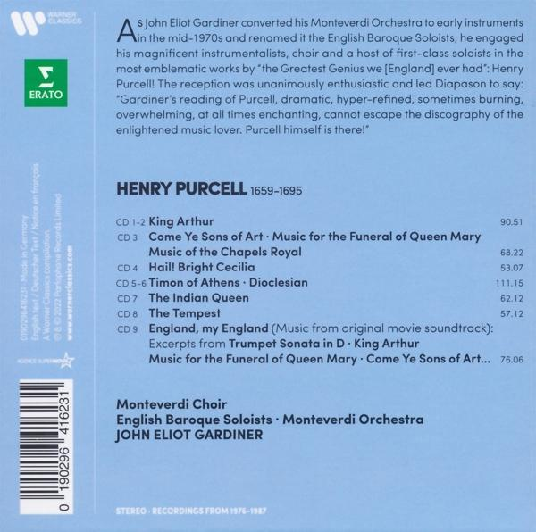 Albumcover mit Text über Henry Purcell und die English Baroque Soloists.