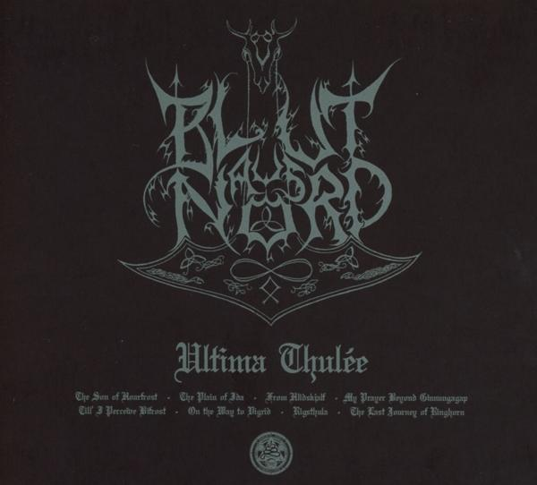 Albumcover: Schwarz-weiß-Logo, Bandname 'Blut Nord', Albumtitel 'Ultima Thulée'. Dunkler Hintergrund.