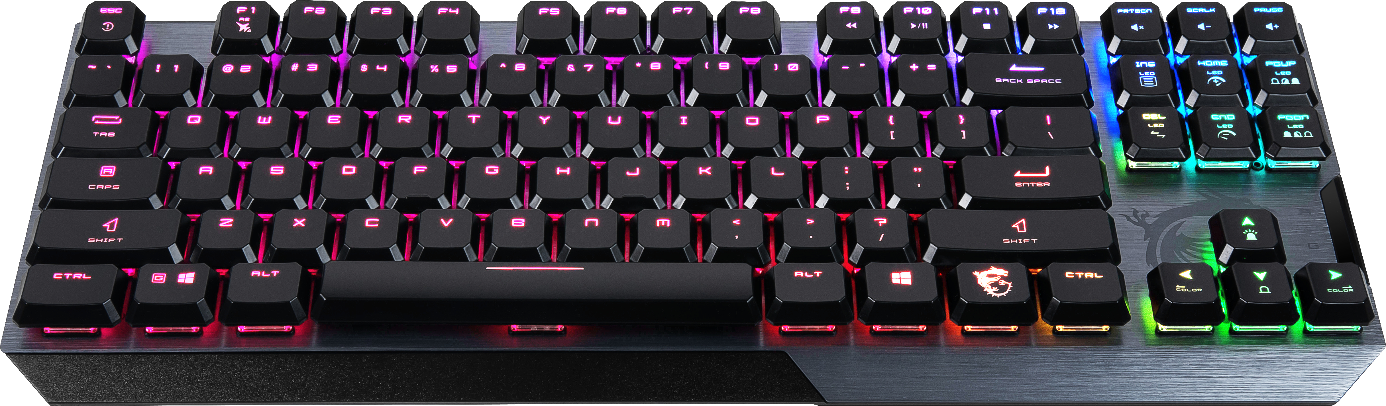MSI Vigor GK50 TKL DE Gaming Tastatur QWERTZ (kabelgebunden, Kailh Low Profile Switch, TKL, QWERTZ Layout, schwarz, RGB pro Taste)