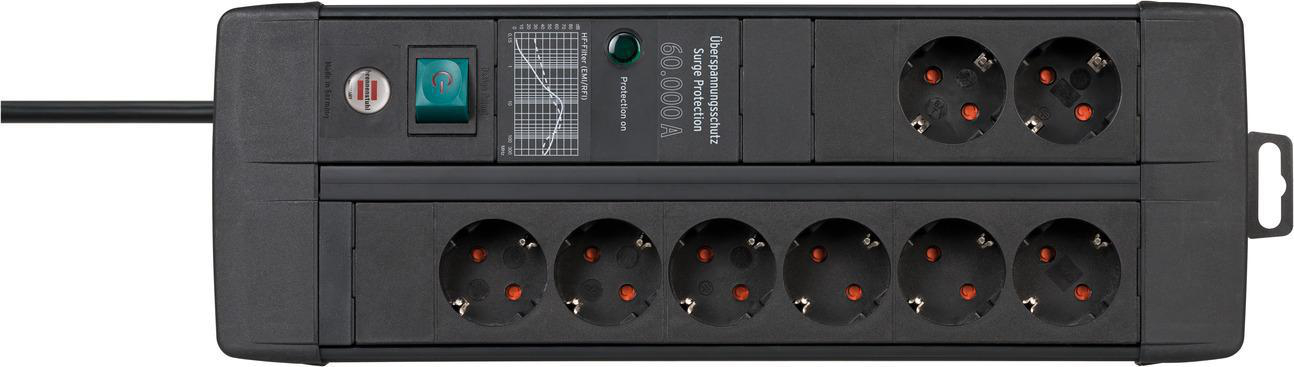 BRENNENSTUHL Premium-Line 8-fach Steckdosenleiste, 3 m USB 